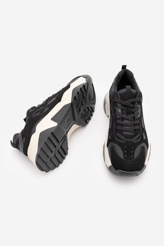 Kadın Sneaker Bağcıklı Spor Ayakkabı Pizen - Siyah