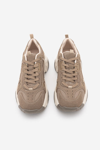 Kadın Sneaker Bağcıklı Spor Ayakkabı Pizen - Vizon