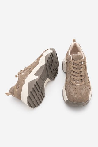 Kadın Sneaker Bağcıklı Spor Ayakkabı Pizen - Vizon