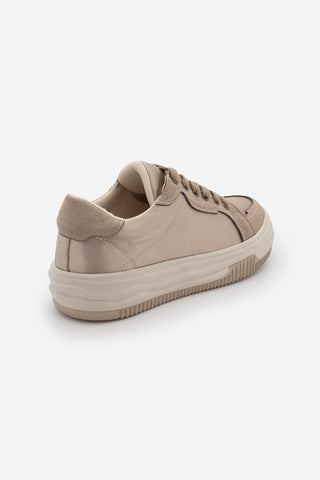 Kadın Sneaker Kalın Taban Spor Ayakkabı Sifaz - Bej Saten