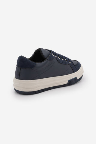 Kadın Sneaker Kalın Taban Spor Ayakkabı Sifaz - Lacivert