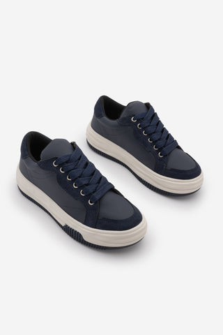 Kadın Sneaker Kalın Taban Spor Ayakkabı Sifaz - Lacivert