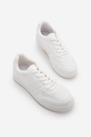 Kadın Sneaker Çıkarılabilir Boncuklu Tokalı Spor Ayakkabı Tivali - Beyaz