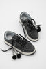 Kadın Sneaker Denim Çıkarılabilir Boncuklu Tokalı Spor Ayakkabı Porento - Siyah Kot