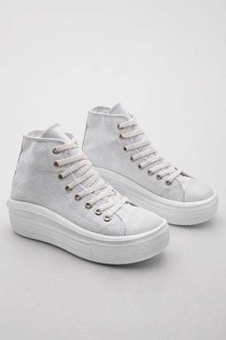 Kadın Sneaker  Keten Spor Ayakkabı Norel - Beyaz