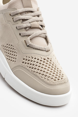 Kadın Sneaker Örgü Triko Koşu Ve Yürüyüş Spor Ayakkabı Norge - Bej