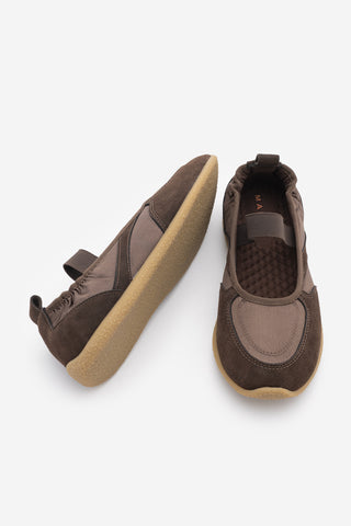 Kadın Sneaker Bantlı Günlük Spor Babet Sneaker Ronda - Kahve Süet