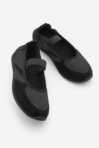 Kadın Sneaker Bantlı Günlük Spor Babet Sneaker Ronda - Siyah Süet