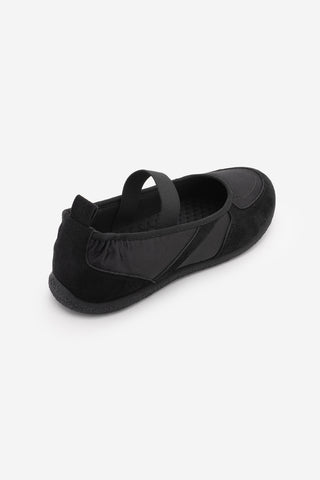 Kadın Sneaker Bantlı Günlük Spor Babet Sneaker Ronda - Siyah Süet