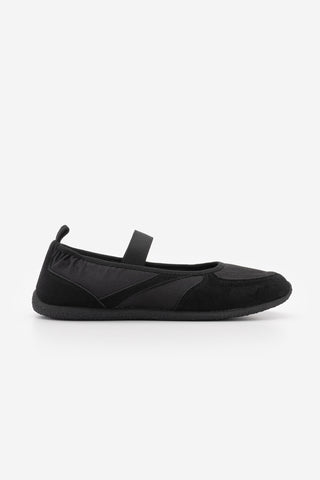Kadın Sneaker Bantlı Günlük Spor Babet Sneaker Ronda - Siyah Süet