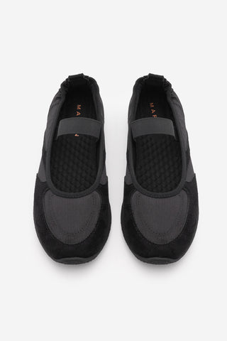 Kadın Sneaker Bantlı Günlük Spor Babet Sneaker Ronda - Siyah Süet