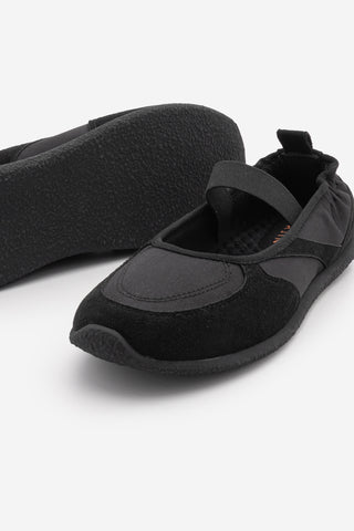 Kadın Sneaker Bantlı Günlük Spor Babet Sneaker Ronda - Siyah Süet