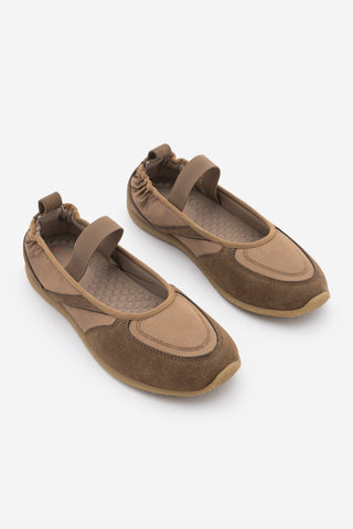 Kadın Sneaker Bantlı Günlük Spor Babet Sneaker Ronda - Tütün Kahve Süet