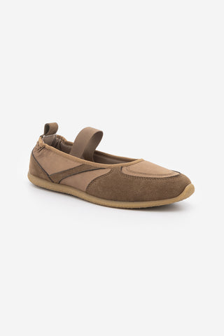 Kadın Sneaker Bantlı Günlük Spor Babet Sneaker Ronda - Tütün Kahve Süet
