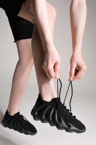 Kadın Sneaker Triko Eva Taban Spor Ayakkabı Viela - Siyah