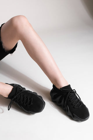 Kadın Sneaker Triko Eva Taban Spor Ayakkabı Viela - Siyah