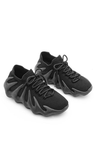 Kadın Sneaker Triko Eva Taban Spor Ayakkabı Viela - Siyah