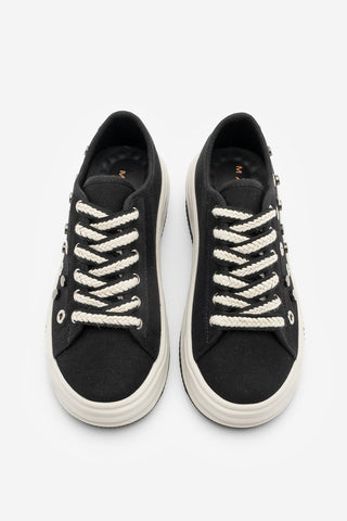 Kadın Sneaker Troklu Zımbalı Spor Ayakkabı Viben - Siyah