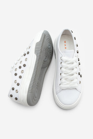 Kadın Sneaker Troklu Zımbalı Spor Ayakkabı Viben - Beyaz