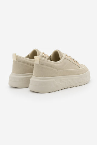 Kadın Sneaker Kalın Taban Spor Ayakkabı Tosge - Bej Süet
