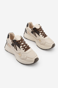 Kadın Sneaker Kalın Taban Sneaker Spor Ayakkabı Batira - Bej