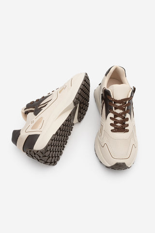 Kadın Sneaker Kalın Taban Sneaker Spor Ayakkabı Batira - Bej