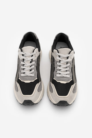Kadın Sneaker Kalın Taban Sneaker Spor Ayakkabı Ribaga - Siyah