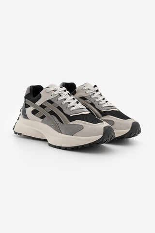 Kadın Sneaker Kalın Taban Sneaker Spor Ayakkabı Ribaga - Siyah
