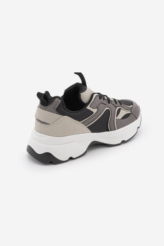 Kadın Sneaker Kalın Taban Spor Ayakkabı Merita - Füme Süet