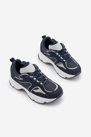 Kadın Sneaker Kalın Taban Spor Ayakkabı Merita - Lacivert