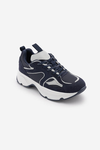 Kadın Sneaker Kalın Taban Spor Ayakkabı Merita - Lacivert