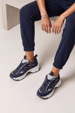 Kadın Sneaker Kalın Taban Spor Ayakkabı Merita - Lacivert