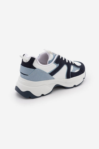 Kadın Sneaker Kalın Taban Spor Ayakkabı Merita - Mavi