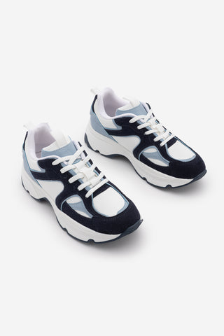 Kadın Sneaker Kalın Taban Spor Ayakkabı Merita - Mavi