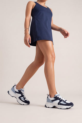 Kadın Sneaker Kalın Taban Spor Ayakkabı Merita - Mavi