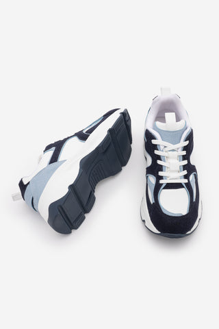 Kadın Sneaker Kalın Taban Spor Ayakkabı Merita - Mavi