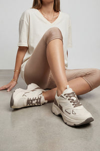 Kadın Sneaker Kalın Taban Spor Ayakkabı Vader - Ekru