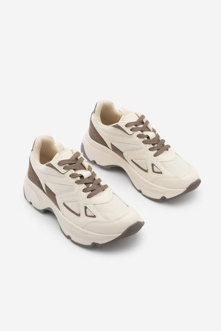 Kadın Sneaker Kalın Taban Spor Ayakkabı Vader - Ekru