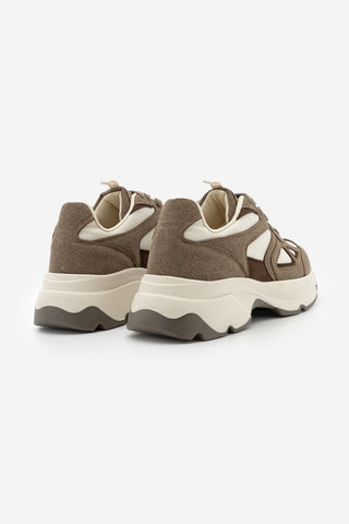 Kadın Sneaker Kalın Taban Spor Ayakkabı Vader - Vizon Süet