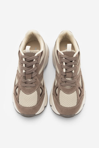 Kadın Sneaker Kalın Taban Spor Ayakkabı Volina - Vizon Süet