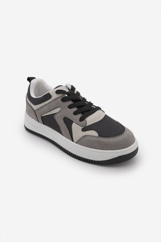 Kadın Sneaker Kalın Taban Spor Ayakkabı Aryan - Füme Süet