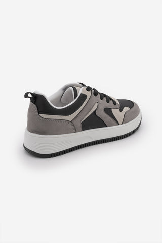 Kadın Sneaker Kalın Taban Spor Ayakkabı Aryan - Füme Süet