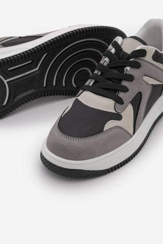 Kadın Sneaker Kalın Taban Spor Ayakkabı Aryan - Füme Süet