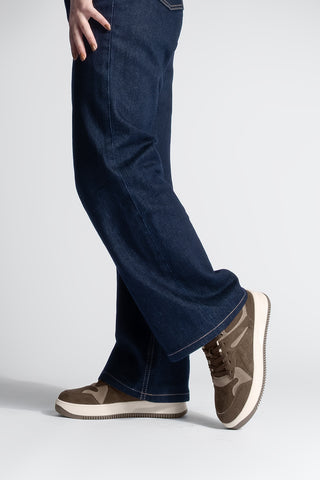 Kadın Sneaker Kalın Taban Spor Ayakkabı Aryan - Kahve Süet