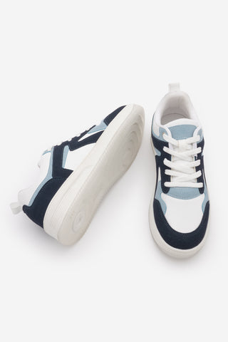 Kadın Sneaker Kalın Taban Spor Ayakkabı Aryan - Lacivert Süet