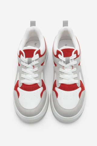 Kadın Sneaker Kalın Taban Spor Ayakkabı Aryan - Kırmızı