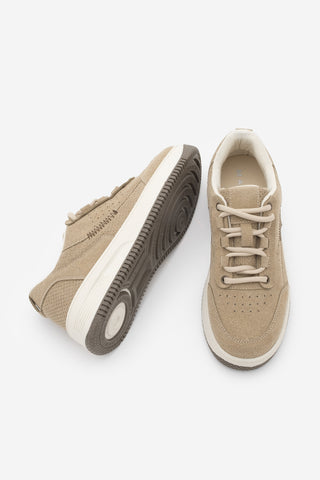 Kadın Sneaker Kalın Taban Spor Ayakkabı Loske - Camel Süet