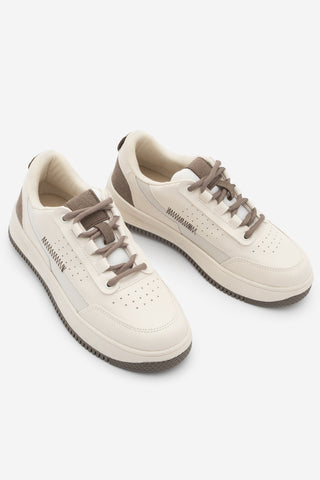 Kadın Sneaker Kalın Taban Spor Ayakkabı Loske - Ekru