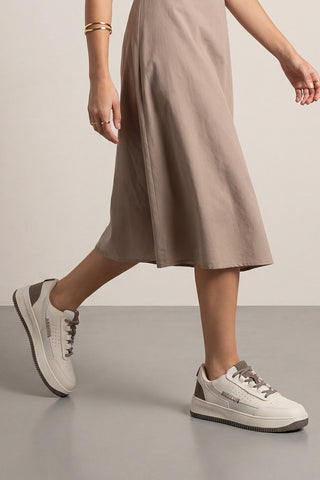 Kadın Sneaker Kalın Taban Spor Ayakkabı Loske - Ekru