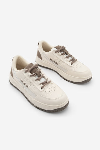 Kadın Sneaker Kalın Taban Spor Ayakkabı Loske - Ekru